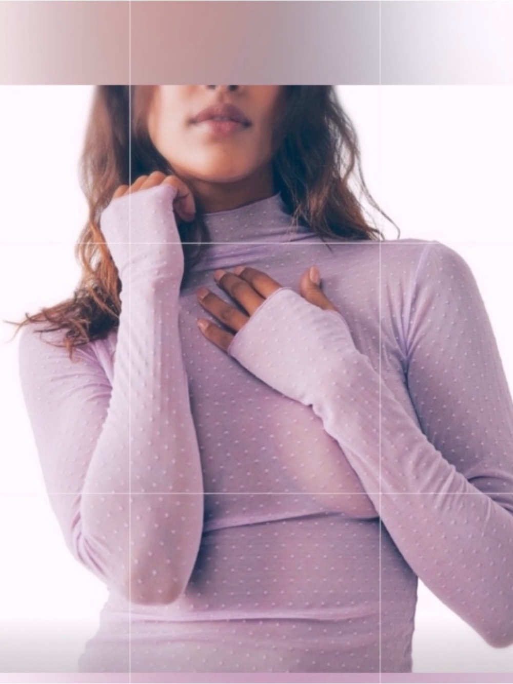 Free People See Through Top in Lilac